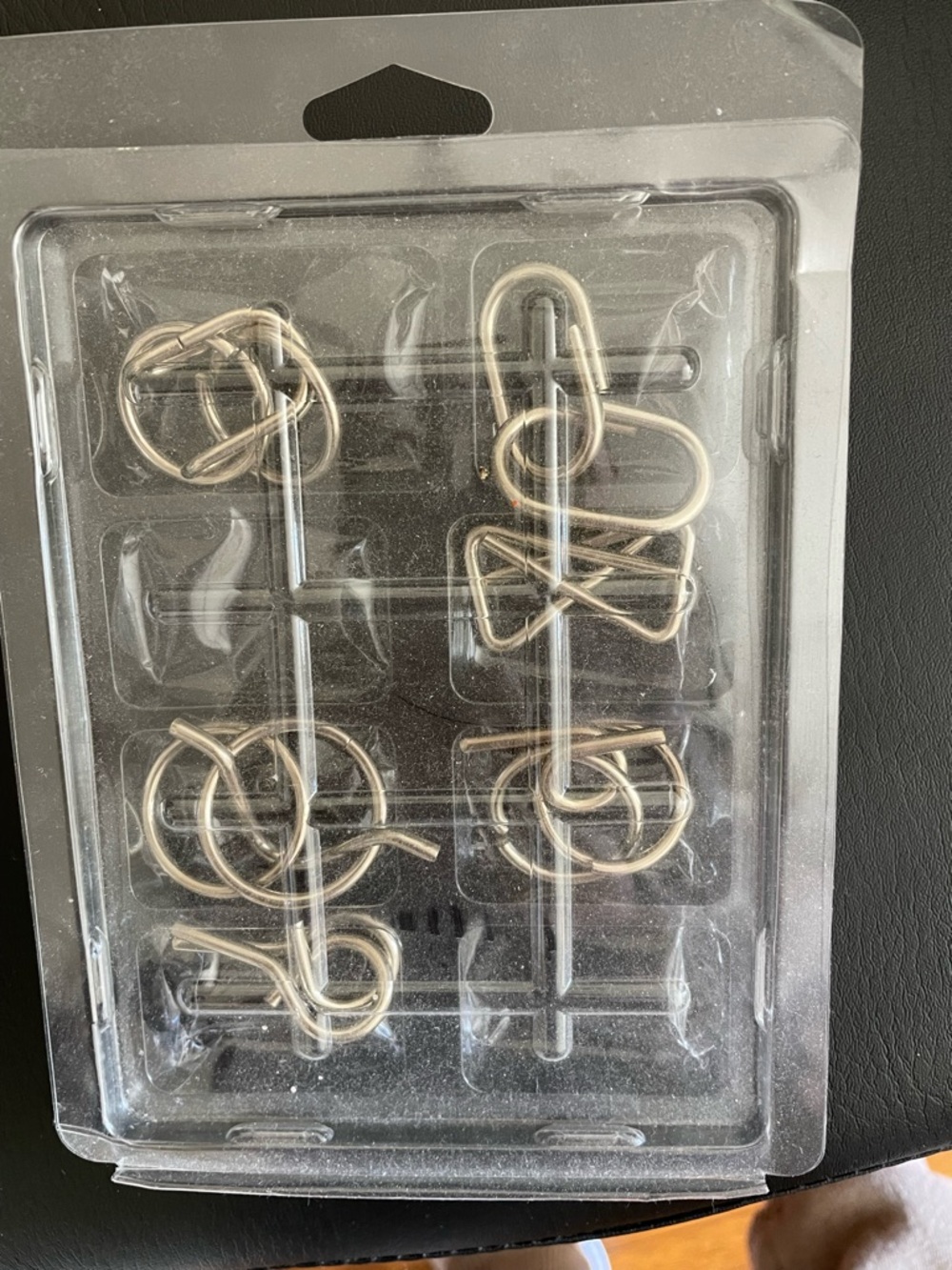 Metal Wire Brain Teaser Puzzle Set - Silver